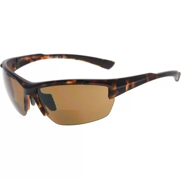 Eyekepper TR90 Sports Half-Rimless Bifocal Sunglasses Baseball Running Fishing Driving Golf Softball Hiking Readers 