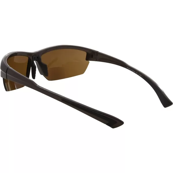 Eyekepper TR90 Sports Half-Rimless Bifocal Sunglasses Baseball Running Fishing Driving Golf Softball Hiking Readers 