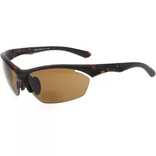 Eyekepper TR90 Sports Half-Rimless Bifocal Sunglasses Baseball Running Fishing Driving Golf Softball Hiking Readers 