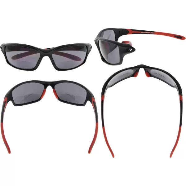 Eyekepper TR90 Sports Half-Rimless Bifocal Sunglasses Baseball Running Fishing Driving Golf Softball Hiking Readers 