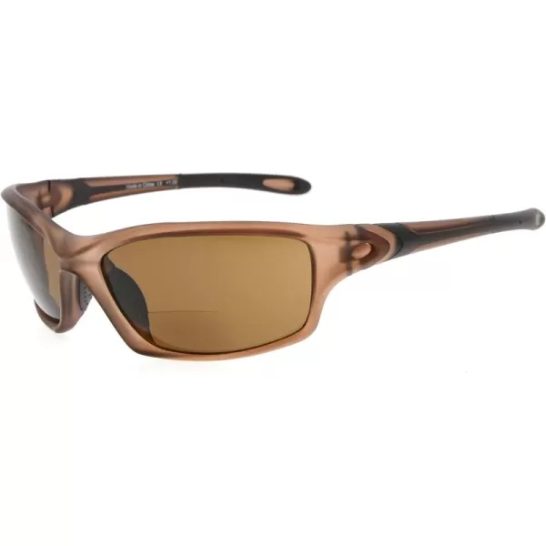 Eyekepper TR90 Sports Half-Rimless Bifocal Sunglasses Baseball Running Fishing Driving Golf Softball Hiking Readers 