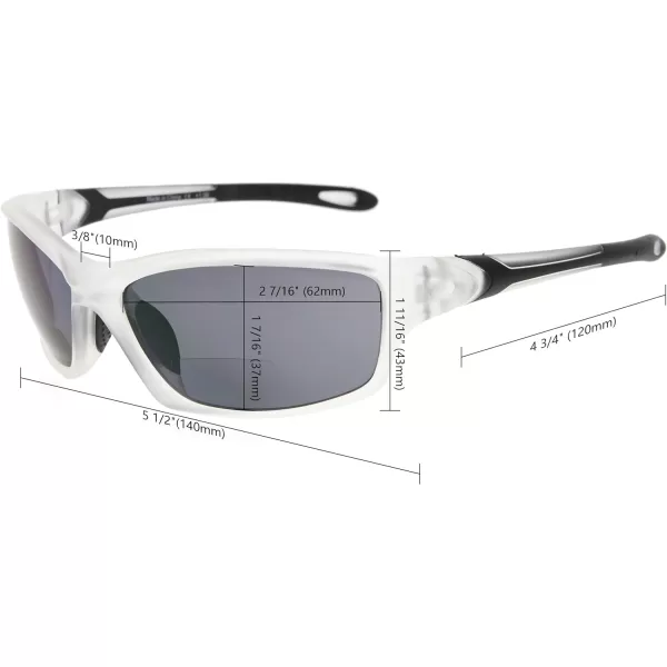 Eyekepper TR90 Sports Half-Rimless Bifocal Sunglasses Baseball Running Fishing Driving Golf Softball Hiking Readers 