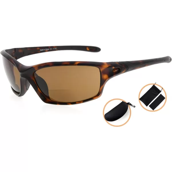 Eyekepper TR90 Sports Half-Rimless Bifocal Sunglasses Baseball Running Fishing Driving Golf Softball Hiking Readers 