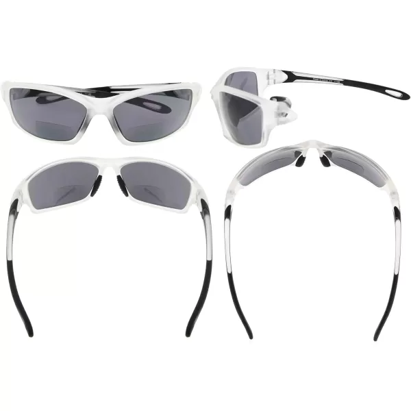 Eyekepper TR90 Sports Half-Rimless Bifocal Sunglasses Baseball Running Fishing Driving Golf Softball Hiking Readers 