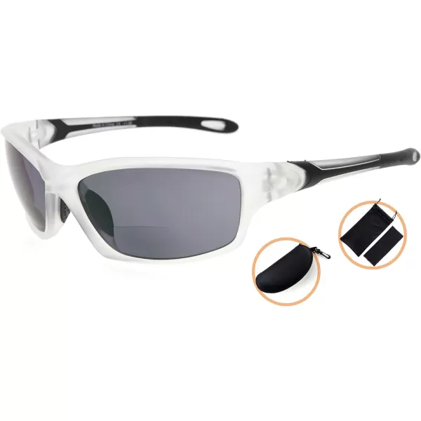 Eyekepper TR90 Sports Half-Rimless Bifocal Sunglasses Baseball Running Fishing Driving Golf Softball Hiking Readers 