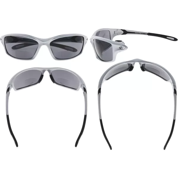 Eyekepper TR90 Sports Half-Rimless Bifocal Sunglasses Baseball Running Fishing Driving Golf Softball Hiking Readers 