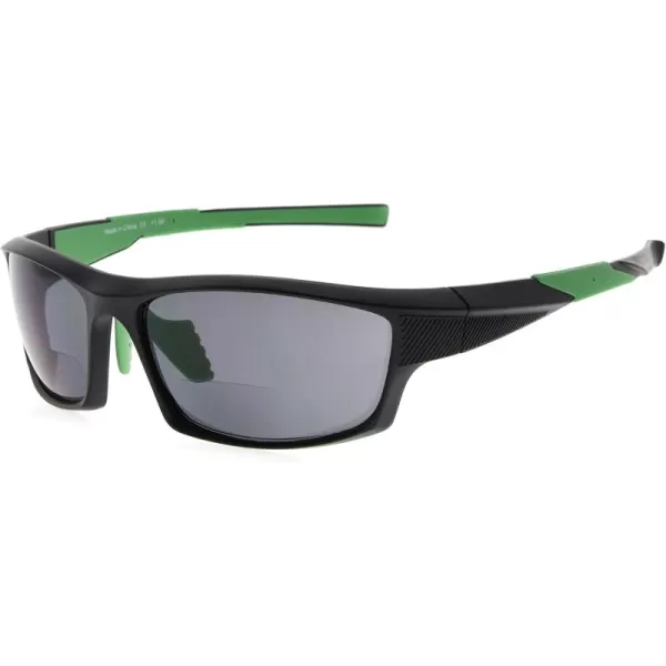 Eyekepper TR90 Sports Half-Rimless Bifocal Sunglasses Baseball Running Fishing Driving Golf Softball Hiking Readers 