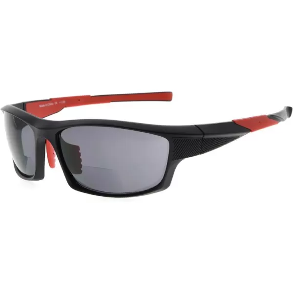 Eyekepper TR90 Sports Half-Rimless Bifocal Sunglasses Baseball Running Fishing Driving Golf Softball Hiking Readers 