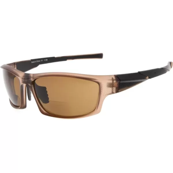 Eyekepper TR90 Sports Half-Rimless Bifocal Sunglasses Baseball Running Fishing Driving Golf Softball Hiking Readers 