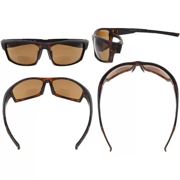Eyekepper TR90 Sports Half-Rimless Bifocal Sunglasses Baseball Running Fishing Driving Golf Softball Hiking Readers 
