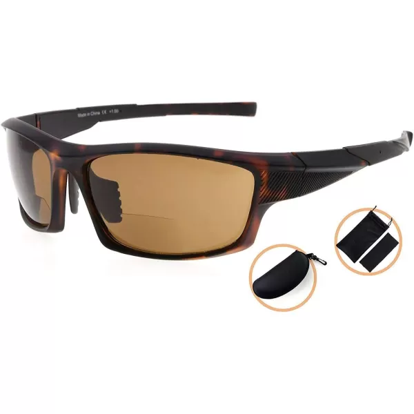 Eyekepper TR90 Sports Half-Rimless Bifocal Sunglasses Baseball Running Fishing Driving Golf Softball Hiking Readers 