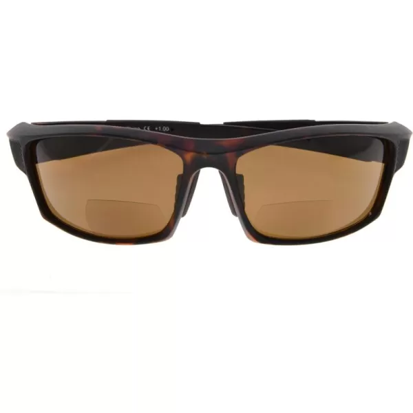 Eyekepper TR90 Sports Half-Rimless Bifocal Sunglasses Baseball Running Fishing Driving Golf Softball Hiking Readers 