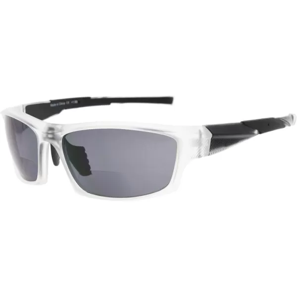 Eyekepper TR90 Sports Half-Rimless Bifocal Sunglasses Baseball Running Fishing Driving Golf Softball Hiking Readers 