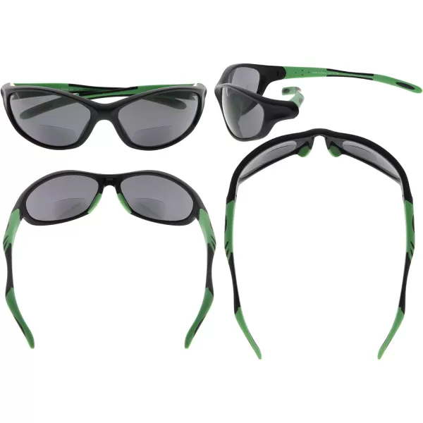 Eyekepper TR90 Sports Half-Rimless Bifocal Sunglasses Baseball Running Fishing Driving Golf Softball Hiking Readers 