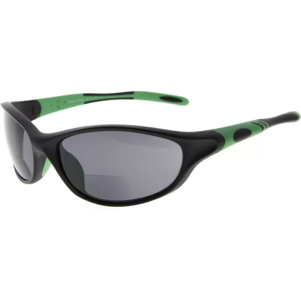 Eyekepper TR90 Sports Half-Rimless Bifocal Sunglasses Baseball Running Fishing Driving Golf Softball Hiking Readers 