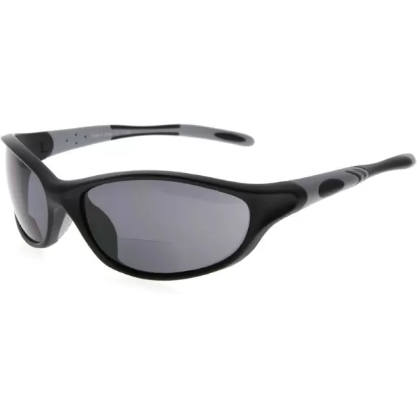 Eyekepper TR90 Sports Half-Rimless Bifocal Sunglasses Baseball Running Fishing Driving Golf Softball Hiking Readers 