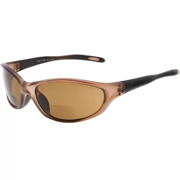 Eyekepper TR90 Sports Half-Rimless Bifocal Sunglasses Baseball Running Fishing Driving Golf Softball Hiking Readers 