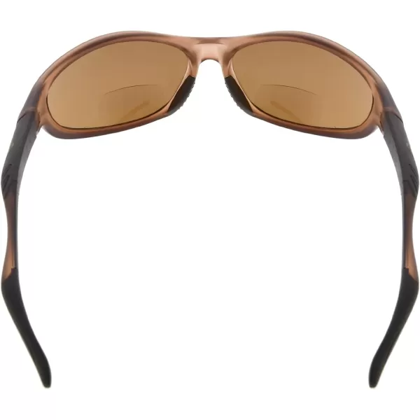 Eyekepper TR90 Sports Half-Rimless Bifocal Sunglasses Baseball Running Fishing Driving Golf Softball Hiking Readers 
