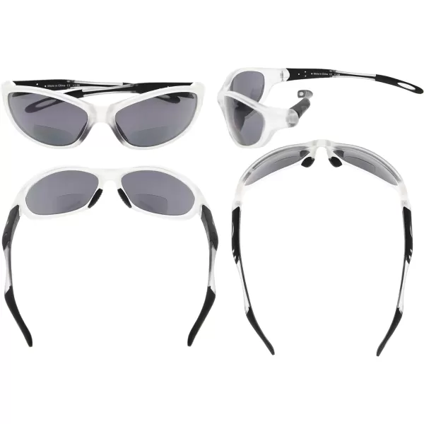 Eyekepper TR90 Sports Half-Rimless Bifocal Sunglasses Baseball Running Fishing Driving Golf Softball Hiking Readers 