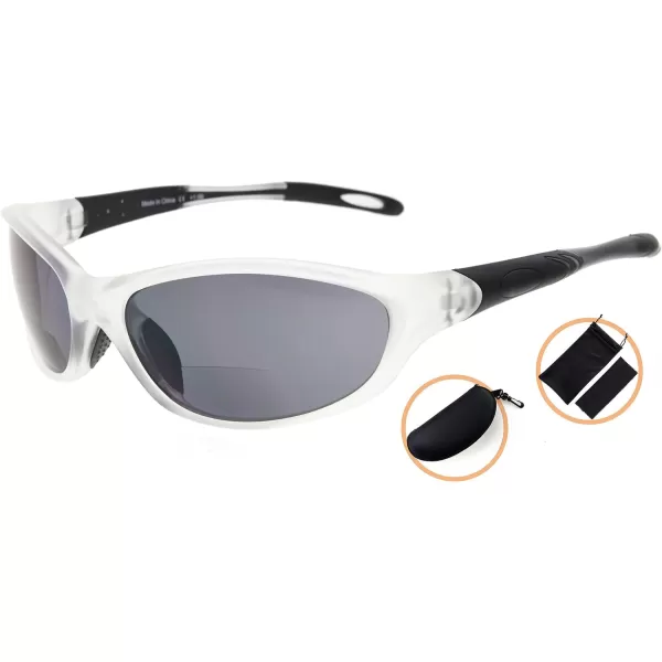 Eyekepper TR90 Sports Half-Rimless Bifocal Sunglasses Baseball Running Fishing Driving Golf Softball Hiking Readers 
