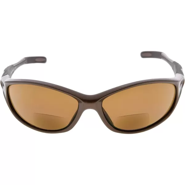 Eyekepper TR90 Sports Half-Rimless Bifocal Sunglasses Baseball Running Fishing Driving Golf Softball Hiking Readers 