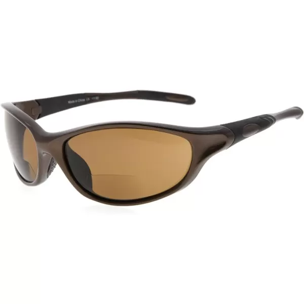 Eyekepper TR90 Sports Half-Rimless Bifocal Sunglasses Baseball Running Fishing Driving Golf Softball Hiking Readers 