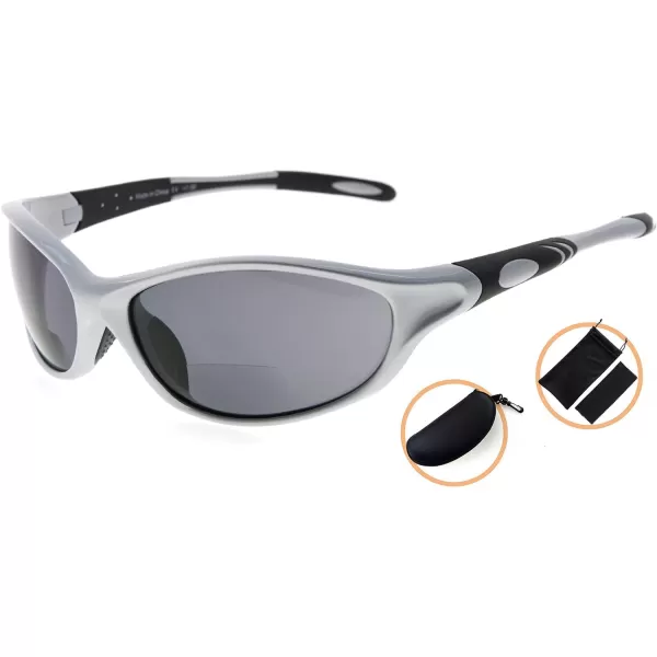 Eyekepper TR90 Sports Half-Rimless Bifocal Sunglasses Baseball Running Fishing Driving Golf Softball Hiking Readers 