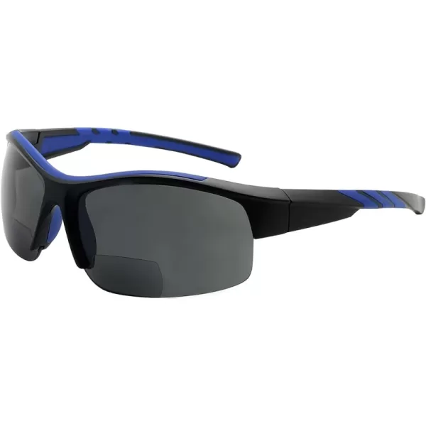 +1.50 Matte Black-blue Frame/Grey Lens