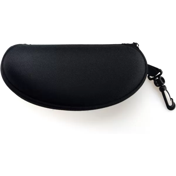 Sunglasses Soft Case Zipper Eyeglasses Case w/Hook &amp; Belt Clip | for Medium to Large Frames | Men &amp; Women