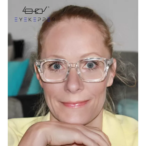 Eyekepper Ladies Reading Glasses - Oversized Square Design Readers for Women Red