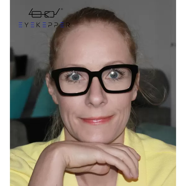 Eyekepper Ladies Reading Glasses - Oversized Square Design Readers for Women Red