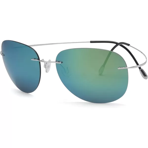 Eyekepper Rimless Titanium Frame Polarized Sunglasses Grey Lens