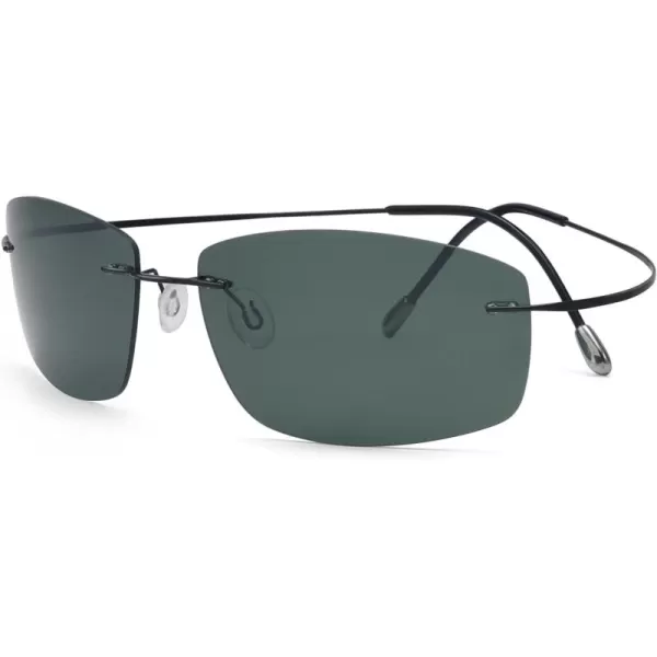 Eyekepper Rimless Titanium Frame Polarized Sunglasses Grey Lens
