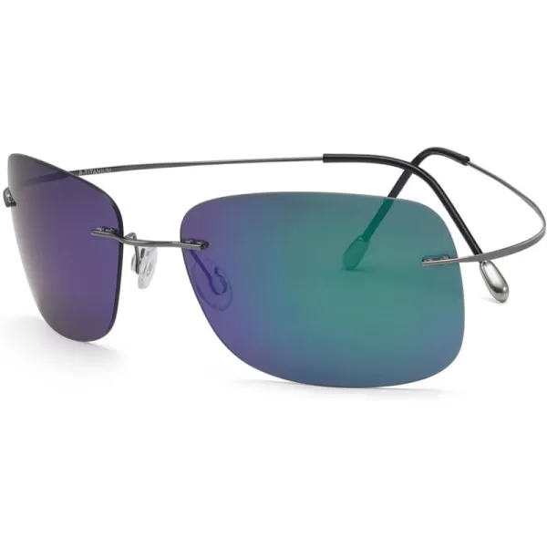 Eyekepper Rimless Titanium Frame Polarized Sunglasses Grey Lens