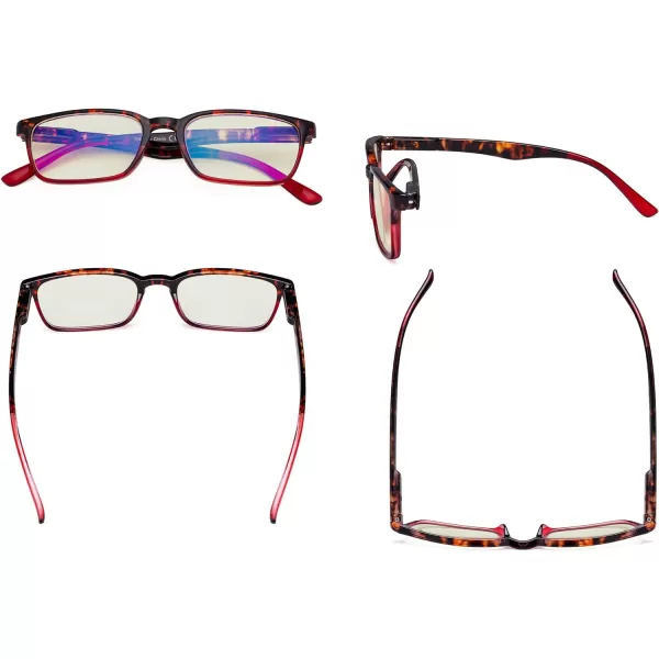 Eyekepper Design Blue Light Blocking Glasses Women Men - Anti UV Ray Cut Digital Screen Glare Computer Readers with Yellow Filter Lens - Black +2.25