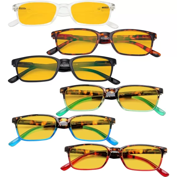 Eyekepper Design Blue Light Blocking Glasses Women Men - Anti UV Ray Cut Digital Screen Glare Computer Readers with Yellow Filter Lens - Black +2.25