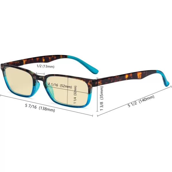 Eyekepper Design Blue Light Blocking Glasses Women Men - Anti UV Ray Cut Digital Screen Glare Computer Readers with Yellow Filter Lens - Black +2.25