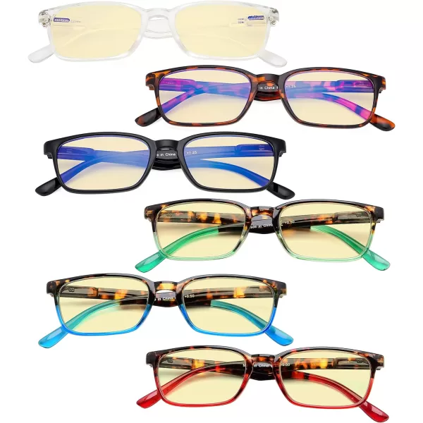 Eyekepper Design Blue Light Blocking Glasses Women Men - Anti UV Ray Cut Digital Screen Glare Computer Readers with Yellow Filter Lens - Black +2.25
