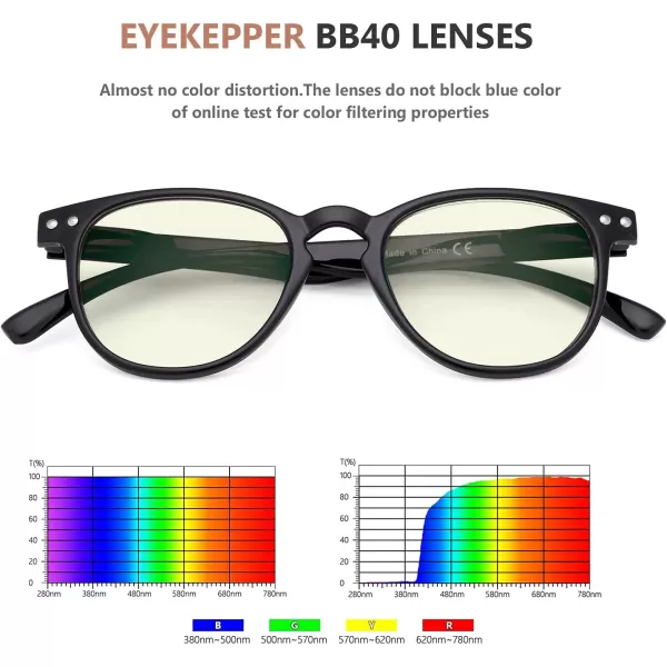 Eyekepper 5-pack Blue Light Blocking Reading Glasses for Women Orange Tinted +1.00