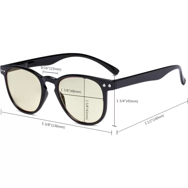 Eyekepper 5-pack Blue Light Blocking Reading Glasses for Women Orange Tinted +1.00