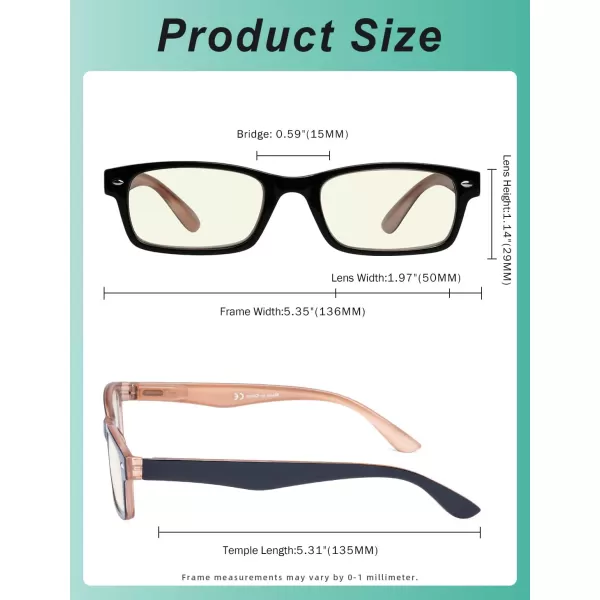 Eyekepper Classic Reading Glasses with Blue Light BLocking Lens 