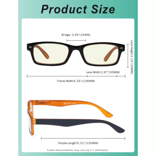 Eyekepper Classic Reading Glasses with Blue Light BLocking Lens 