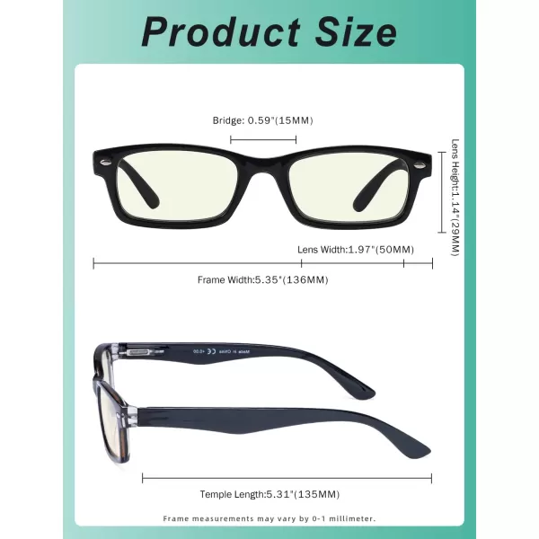 Eyekepper Classic Reading Glasses with Blue Light BLocking Lens 