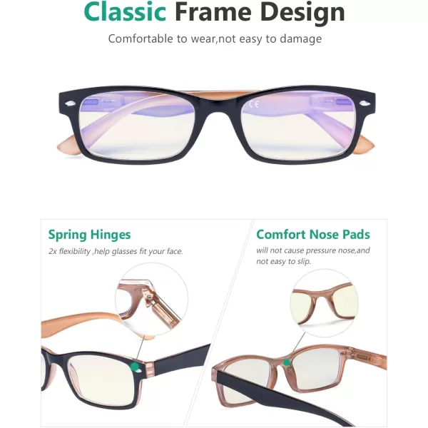 Eyekepper Classic Reading Glasses with Blue Light BLocking Lens 