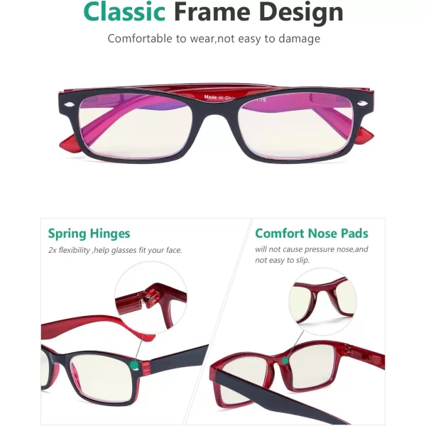 Eyekepper Classic Reading Glasses with Blue Light BLocking Lens 