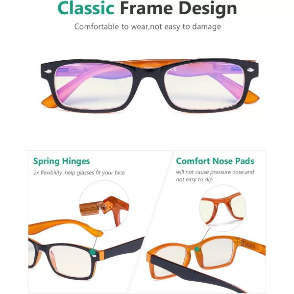 Eyekepper Classic Reading Glasses with Blue Light BLocking Lens 