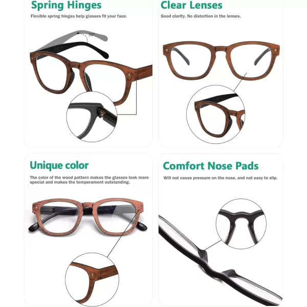 Eyekepper Reading Glasses Professor Vintage Style Spring Hinges Arms