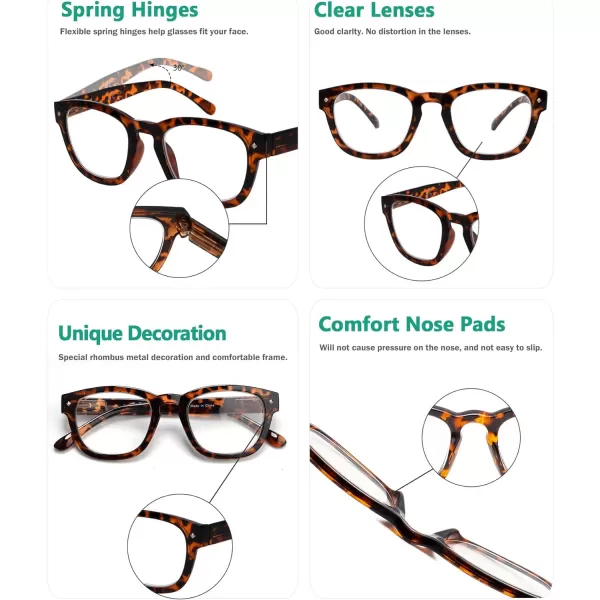 Eyekepper Reading Glasses Professor Vintage Style Spring Hinges Arms