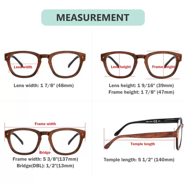 Eyekepper Reading Glasses Professor Vintage Style Spring Hinges Arms
