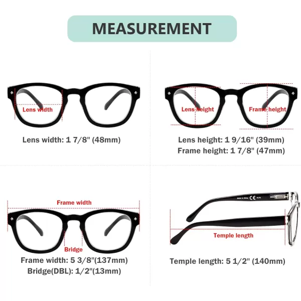 Eyekepper Reading Glasses Professor Vintage Style Spring Hinges Arms